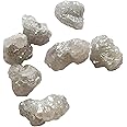 Gems For Jewels White Grey 7-10mm Rough African Diamond, Perfect for Prong Setting, 1Pc To 5Pcs