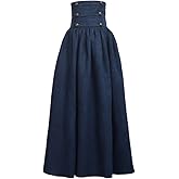 BLESSUME Gothic Skirt Lolita Steampunk High Waist Walking Skirt