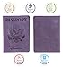 Leather Passport Cover - Passport Holder (Purple)