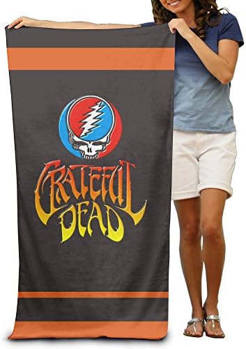 Grateful Dead Skull Roses Logo Beach Towel 30x50 Inch,Adult,Lightweight&Absorbent