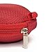 Case Star Red Earphone handsfree headset HARD EVA Case - Clamshell/MESH Style with Zipper Enclosure, Inner Pocket, and Durable Exterior + Silver Climbing Carabiner With Case star cellphone bag