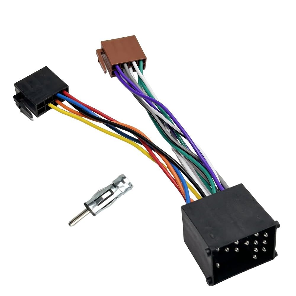 Photo 1 of 16-Pin ISO Radio Wire Cable Car Stereo Power Speaker Adapter for BMW 3 E30 E36 E46 E34 /5 E39 /7 E32/8 E31 Antenna Connector,Android Car Stereo Harness Adapter ISO Car Radio Stereo Wiring Harness