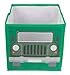 Army Truck Collapsible Storage Organizer by Clever Creations | Storage Box Folding Storage Ottoman for Your Bedroom | Perfect Size Storage Chest for Books, Shoes & Games