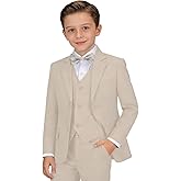 Boys Formal Suits for Boy 6 Pieces Kids Tuxedo Wedding Ring Bearer Outfit Blazer Vest Shirt Pants with Tie and Bowtie