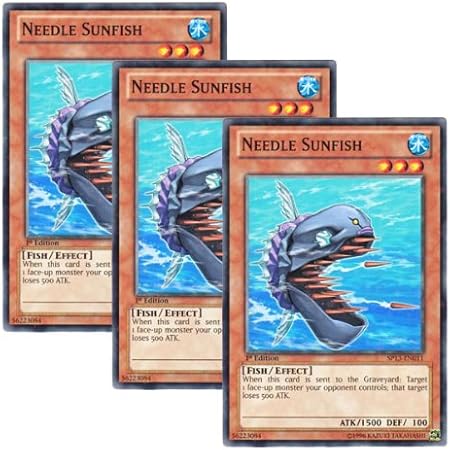 Amazon 3枚セット 遊戯王 英語版 Sp13 En011 Needle Sunfish ハリマンボウ スターホイルレア 1st Edition トレカ 通販