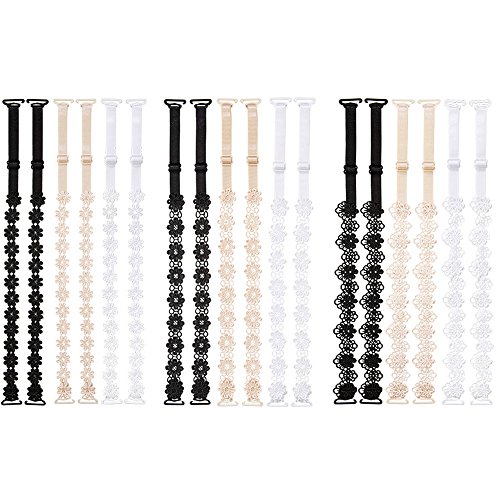 FlyouWomen 9Pairs Bra Straps Lace Adjustable Underwear Bra Strap Replacement Shoulder Strap