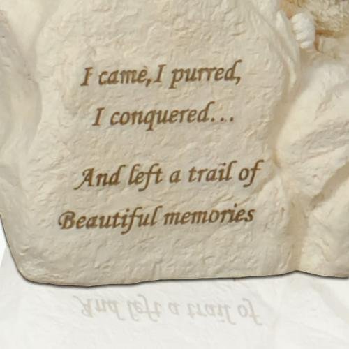 AngelStar 55 Cubic Inch Pet Urn for Cat, I Came I Purred I Conquered and Left a Trail of Beautiful Memories (49501)