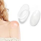 Joteisy Women's Soft Adhesive Silicone Push-up Shoulder Pads Anti-Slip Enhancers for a Perfect Fit, 1 Pair (Transparent)