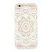 6 Case,6 Plus Case -LANDFOX Fashion Style 3PC Henna Floral Paisley Flower Clear Hard Case Cover Skin (iphone 6 plus 5.5
