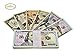 WLIFE Movie Prop Money Full Print 2 Sided 140PCS Set of:$1,$2, $5, $10, $20, $50, $100 Dollar Bills, Motion Picture Money 100 Dollar Bills Realistic Money Stacks,Copy Money Play Money That Looks Real