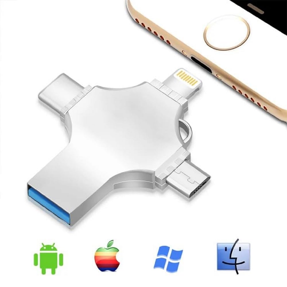 USB Flash Drive Photo Stick 64GB - 4 in 1 USB 3.0