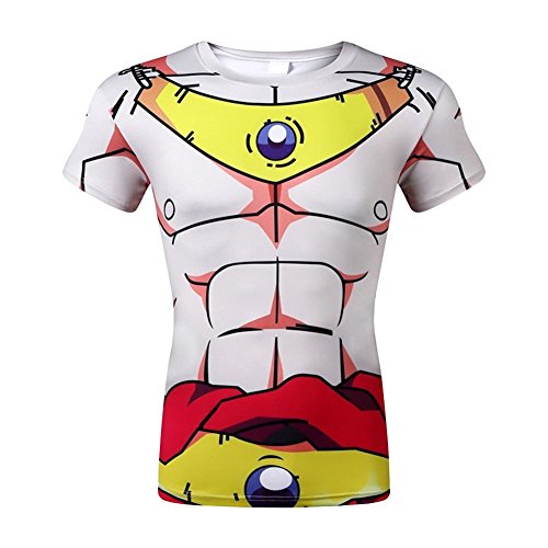 Takra Goku's Dragon Ball Z Mens Slim Sport Fitness Cosplay White T-shirts