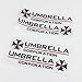KaLaiXing® 2 pcs Rearview Mirror Reflective Decal. Resident Evil Umbrella Rearview Mirror Reflective Decal Stickers for Car Motorcycle Bicycle--black