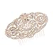 Art Deco Gold Crystal Rhinestone Bridal Wedding Hair Comb Hairpins Jewelry Accessories 5186 (Gold)