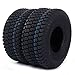 MOTOOS 15x6.00-6 Lawn Mower Turf Tires 15x6x6 Lawn Garden Tractor Golf Cart Tires 4PR Tubeless Pack of 2