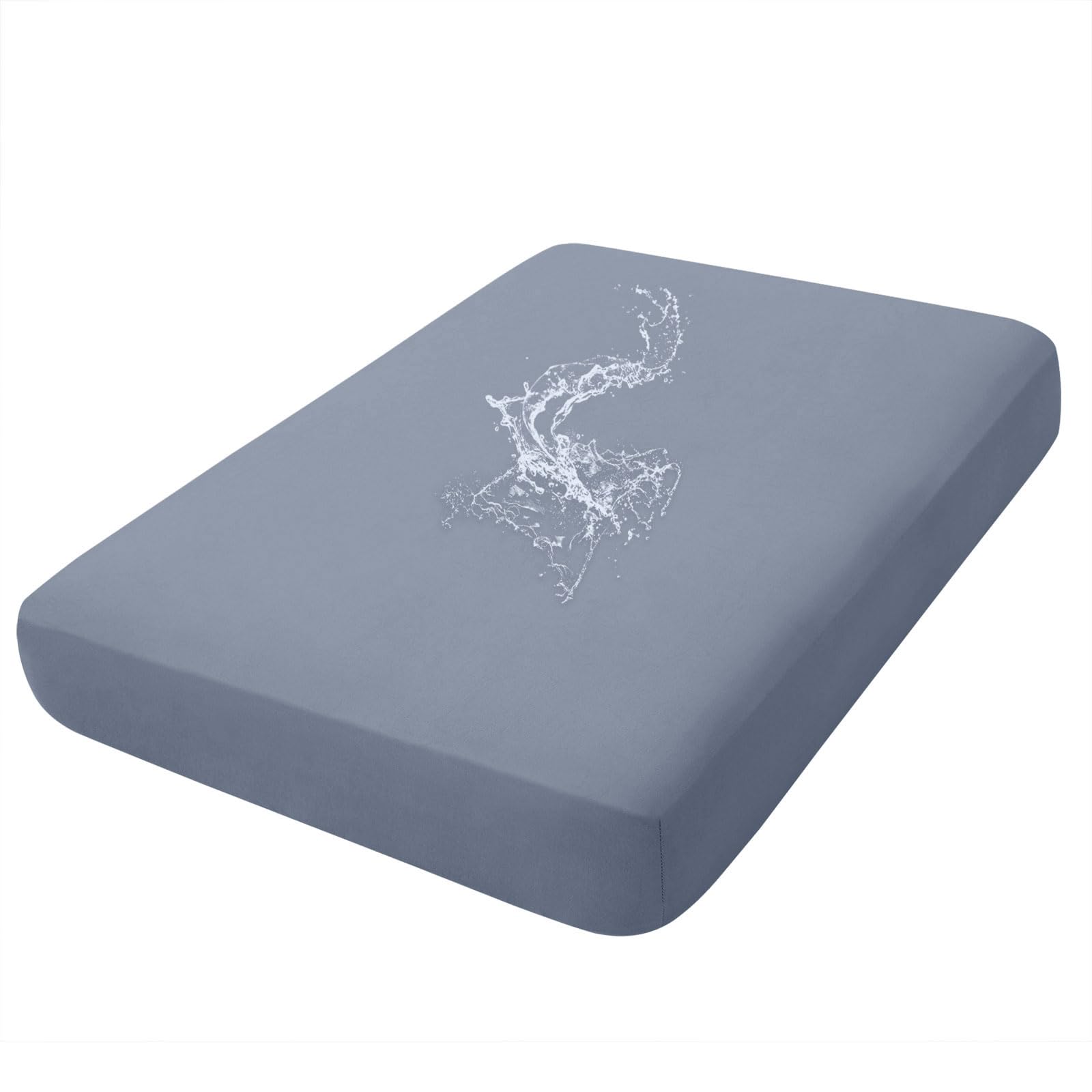 Photo 1 of hyha Waterproof Couch Cushion Covers, Stretch Sofa Couch Seat Slipcover for Dog Washable, Non-Slip Waterproof Outdoor Cushion Covers for Patio Furniture Replacement (1 Piece for Medium, Grey)