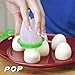 Swenik Egg Cooker Without Shell Hard and Soft Boiled Eggs, BPA Free, Non Stick Silicone Made, Egg Steamer, Poacher and Convenient,Easy to Crack, Boil and Pop, 6 Egg Cups (Green)