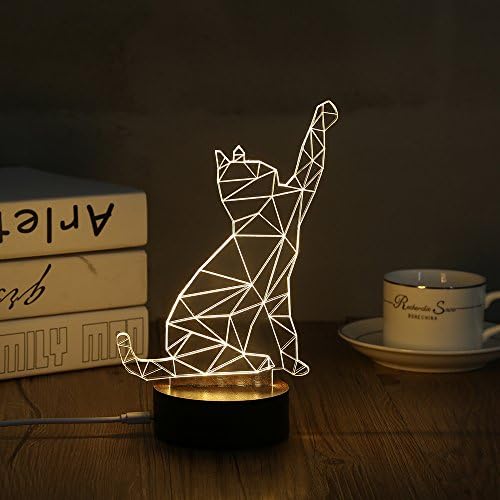 3D CAT Table Desk Lamps Night Lights By Lanmz
