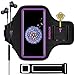 Galaxy S8+/S9+/S10+/S20+ Armband,RUNBACH Sweatproof Running Exercise Gym Bag with Key Holder and Card Slot for Samsung Galaxy Phones(Purple)