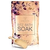 Natural Sitz Bath Soak For Postpartum Care, Hemorrhoid Relief; Soothing, Organic Herbal Epsom Salt Reduces Discomfort in Perineum; After Birth Essentials; Large 32oz by Onesta Company