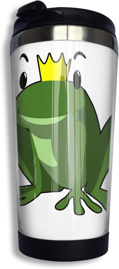 Amazon Co Jp 水筒 魔法瓶 保温ボトル マグボトル コーヒー水筒 コーヒー用タンブラー水筒 コーヒーボトル 直飲み 保温 保冷 男女兼用 ステンレスおしゃれ 超軽量 人気 400ml カエルの王子王冠 ホーム キッチン