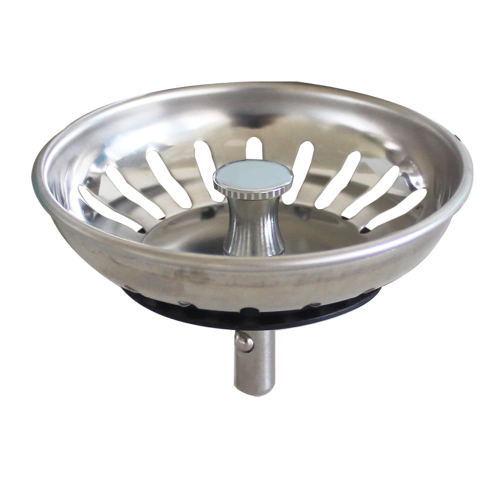 Talea Stainless Steel Kitchen Sink Drain Strainer, Waste Plug For Kitchen Sink, Uk Sink Hole Diameter 83mm