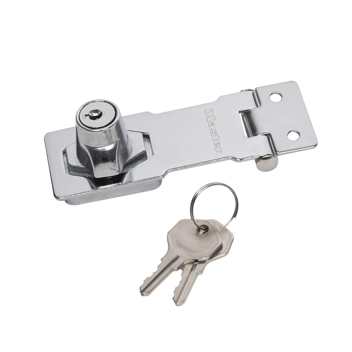 Master Lock 726EURD Door Hasp with integrated Key Lock, 7,6 x 3,2 cm