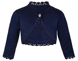 Lilax Little Girls' Knit Long Sleeve Button Closure