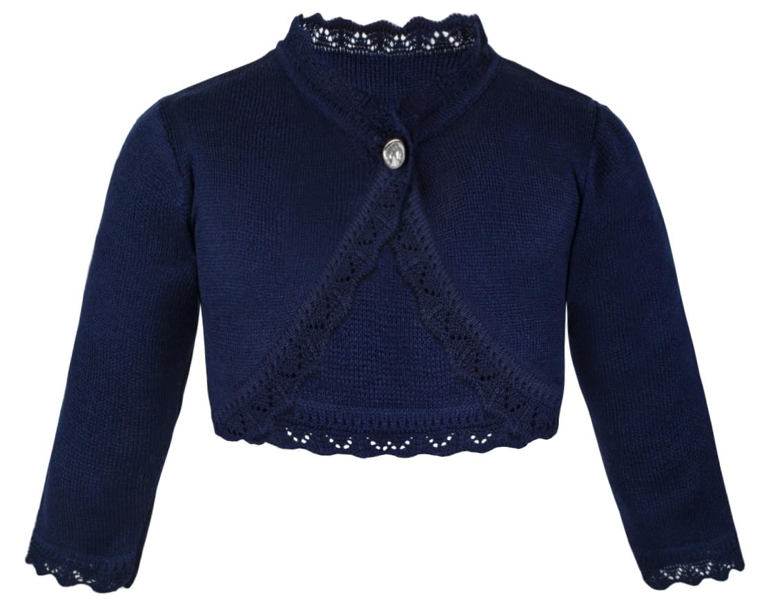 Lilax Little Girls' Knit Long Sleeve Button Closure