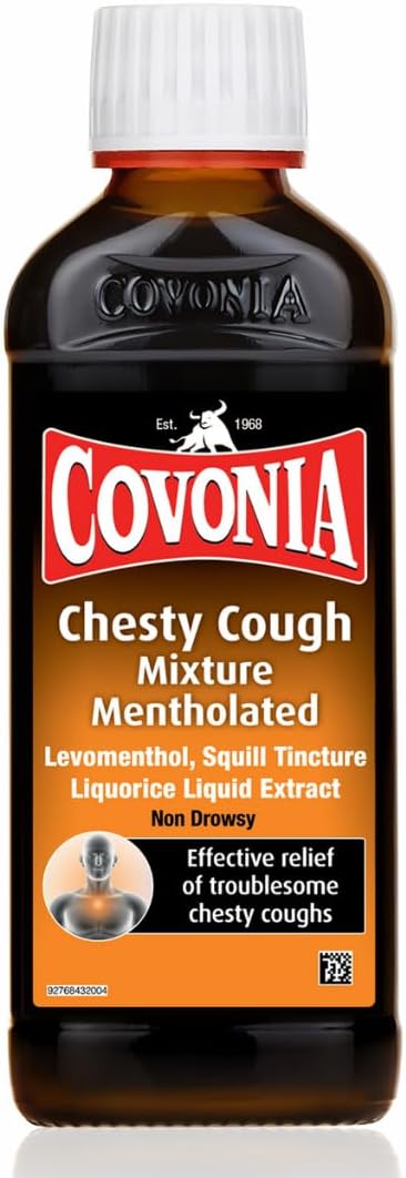 Covonia Chesty Cough Mixture Mentholated 150ml Non-Drowsy Relief