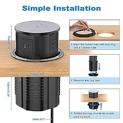 Pop Up Outlet Electrical Power Socket for Kitchen