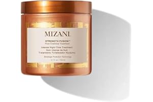 Mizani Strength Fusion Intense Night-Time Treatment - Deeply Nourishing Hair Mask, With Shea Butter, For Curly Hair