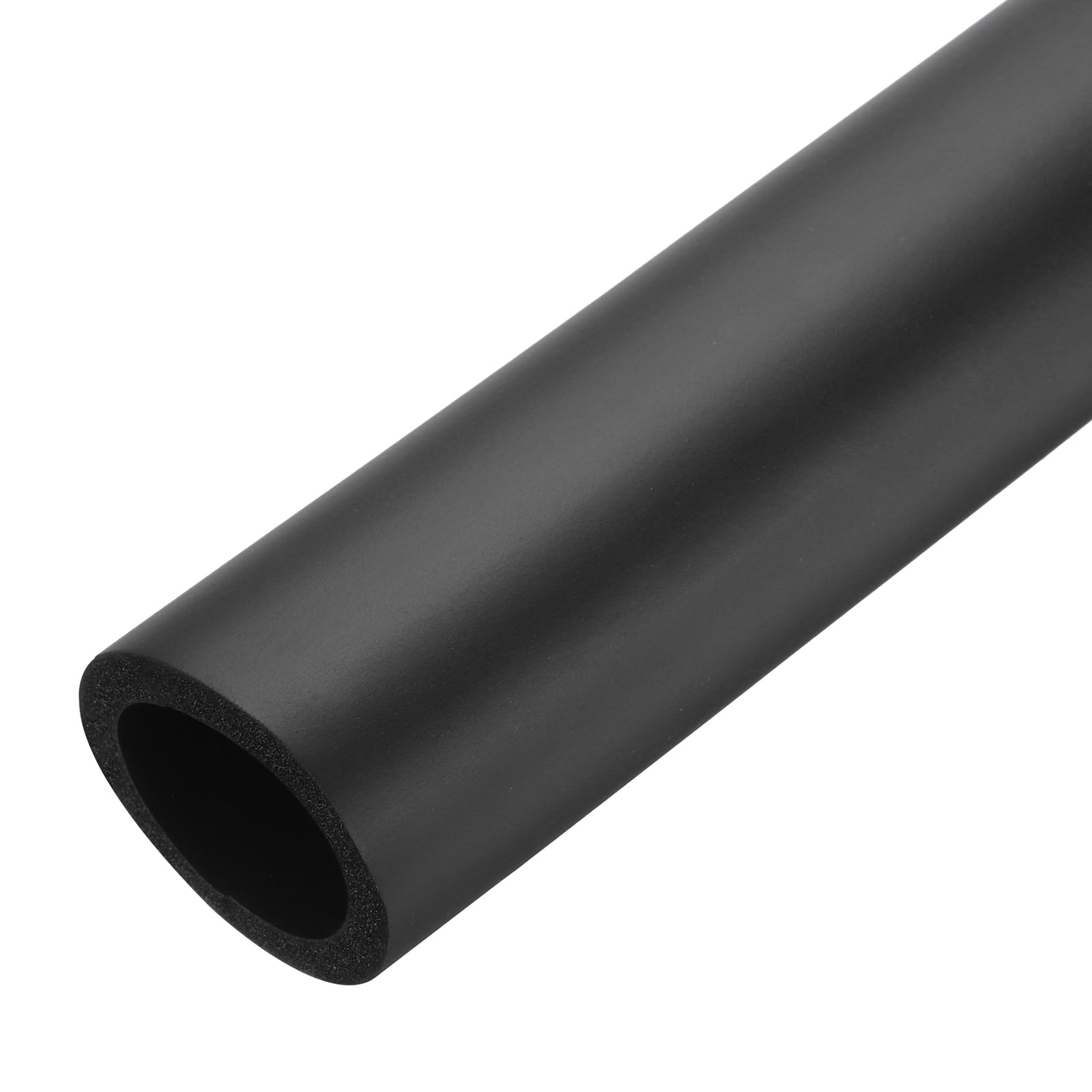 Photo 1 of uxcell Foam Tubing for Handle Grip Support, Pipe Insulation Outside Pipe Lagging, 40mm(1 9/16") ID 54mm(2 1/8") OD 1m Black