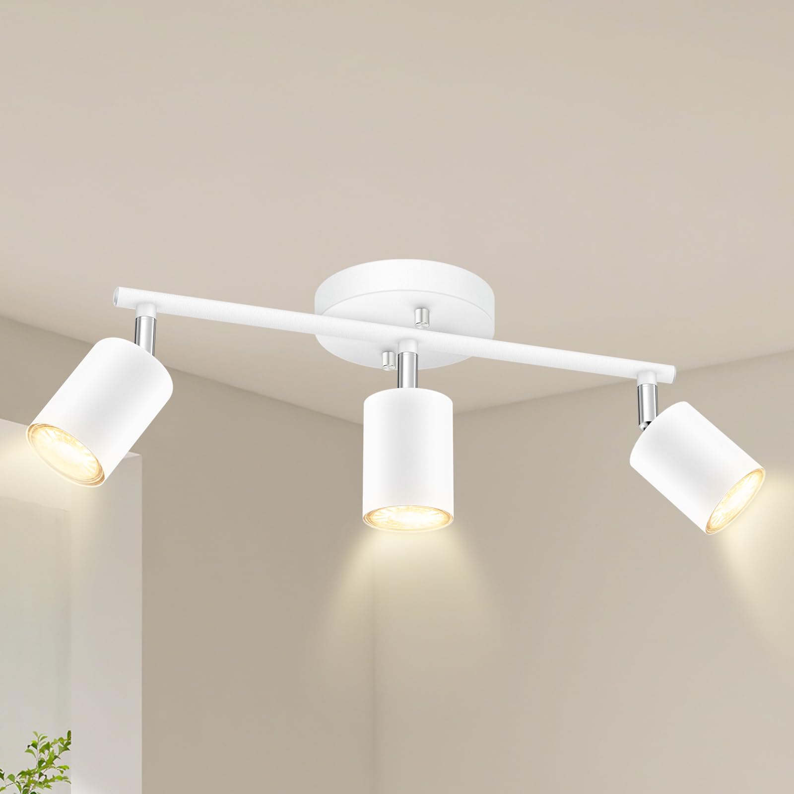 BoostArea 3-Light Track Lighting Kit - Adjustable Ceiling Spot Lights With GU10 Base