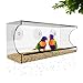Acrylic Window Bird Feeder | Large Clear Suction Cups | Transparent Feeding Tray | See Through Birdhouse by LookyLoo
