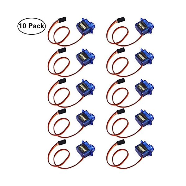 Queta 10 Psc SG90 Micro Servo Motor 9G für RC Flugzeug Robot Helicopter Airplane Remote Control