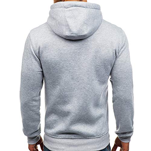 GREFER Men Printed Sweatshirt Autumn Winter Warm Hoodies Pullover Top Outwear