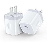 Samsung Galaxy S26 USB C Fast Charger Block, 2Pack 20W PD3.0 Charging Cube | 5V 3A USBC Power Adapter AILKIN Fast Wall Plug for Samsung Galaxy A17 A16 5G, iPhone 17 17e 16 15 Pro Max, Google Pixel 10Pro