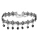 Areke Womens Velvet Choker Necklaces,Gothic Tassel Lace Tattoo Necklace for Girls Set of 8 - 12 Pcs Style 10 Pcs