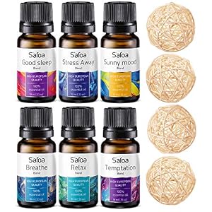Top 6 Blends Essential Oils Set – Essential Oils Blends for Diffuser – Aromatherapy Blends Oils for Sleep, Mood, Breathe…