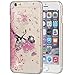 iPhone 6 Plus Case, iYCK Crystal Diamond Rhinestone Hard Rubber Back Skin Case Cover for Apple iPhone 6 Plus (5.5) - Horizontal Fairy Butterfly Floral
