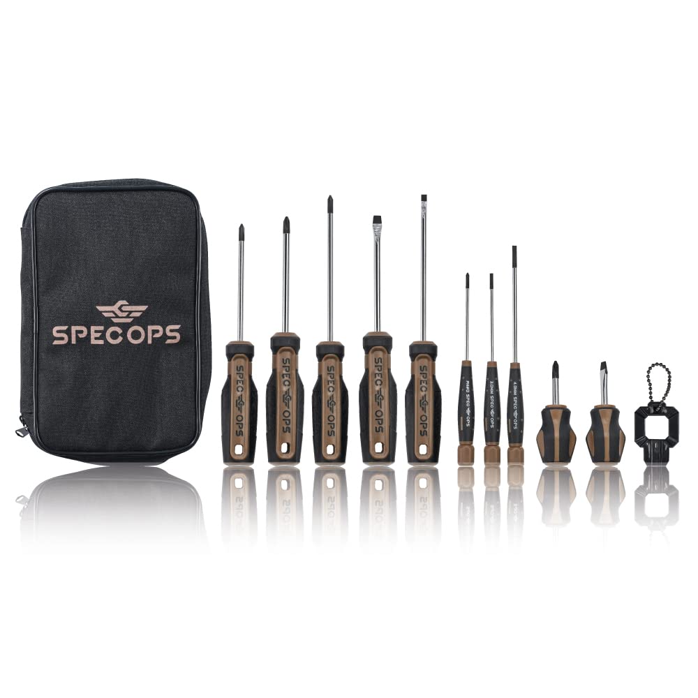 Spec Ops Tools 10-Piece Screwdriver Set, 5 Phillips, 5 Slotted, Magnetic Tip, 3% Donated to Veterans Image Spec Ops Tools 10-Piece Screwdriver Set, 5 Phillips, 5 Slotted, Magnetic Tip, 3% Donated to Veterans Image