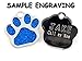 io tags Pet ID Tags, Personalized Dog Tags and Cat Tags, Custom Engraved, Easy to Read, Cute Glitter Paw Pet Tag