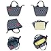 Moonwind Polka Dot 3pcs Kids Book Bag School Backpack Handbag Purse Girls Teen (Navy 4Pcs Polka Dots)