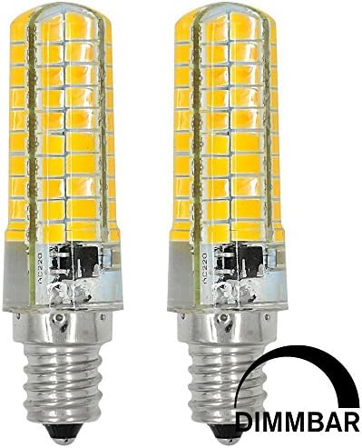 ACCKA 2-Pack Mini E12 LED Dimmable 6W 110V-130V E12 LED Bulbs, Candelabra Bulbs, Warm White, 2700K, LED Candle Bulbs, LED Light Bulbs, LED corn light