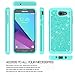 LeYi SWEET-435 Prime/Emerge/Express Prime 2/Amp Prime 2/J3 Mission/J3 Eclipse/J3 Luna Pro/Sol 2 Glitter Case with HD Screen Protector, Heavy Duty Protective Case for Samsung Galaxy J3 - Mint