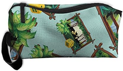 Jungle Animals Fantasy Board Game Cartoon Portable 3D Printing Makeup Organizers Toiletries Case Cosmetic Bags With Zip