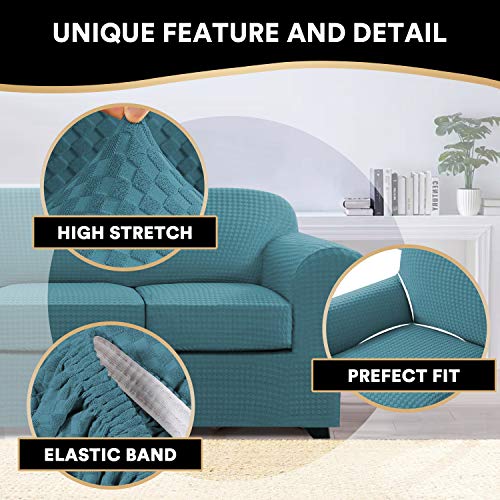 3 Piece Loveseat Sofa Covers Stretch 3D Modern Pattern Sofa Covers for