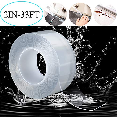 TYLife Caulk Tape,Washable Adhesive Caulk Strip Self Waterproof Repair Tape for Bathtub Bathroom Kitchen Sink Basin Edge Shower Toilet Kitchen and Wall Mildew Sealing(2Inch Width x 33Feet Length)