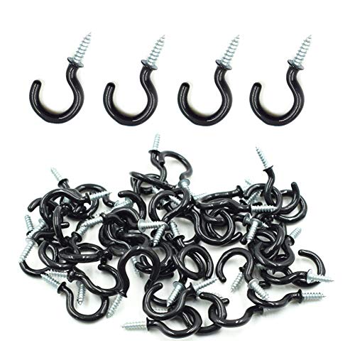 PHITUODA 50Pcs 7/8-Inch Cup Hooks Ceiling